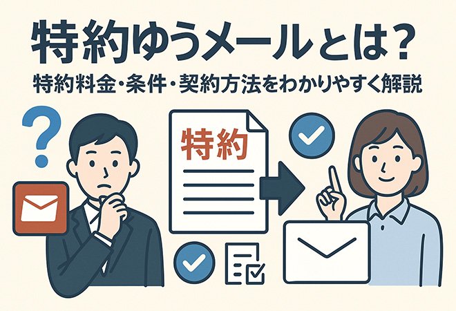特約ゆうメールとは？特約料金・条件・契約方法をわかりやすく解説