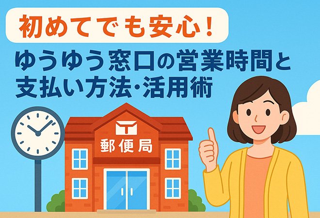 初めてでも安心！ゆうゆう窓口の営業時間と支払い方法・活用術