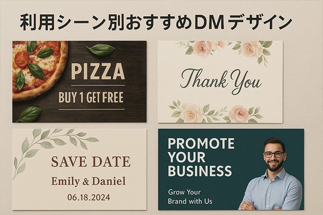 利用シーン別おすすめDMデザイン(比較表)