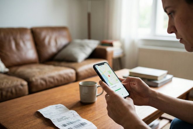 郵便物が届くのを待つ人