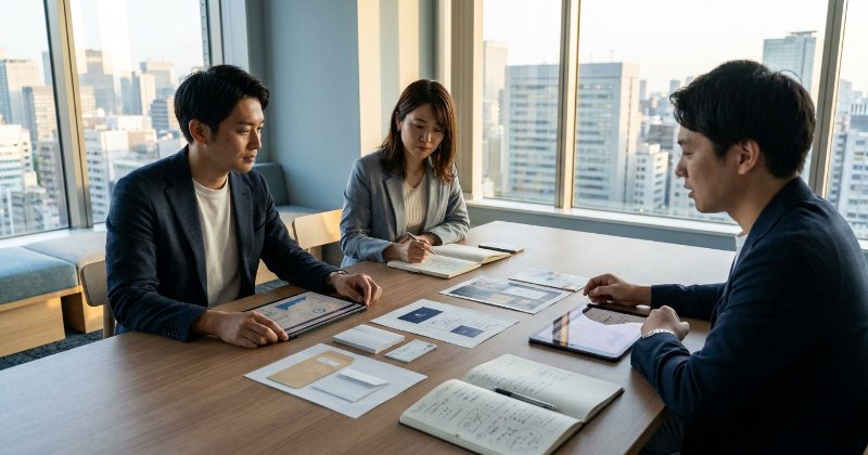 顧客フォロー施策を行う日本人マーケティングチーム