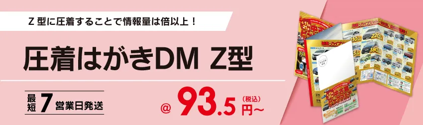 通常はがきDMと比較して情報を大量に掲載できる!