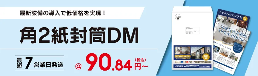 チラシを紙封筒に入れて発送する定番のプラン!